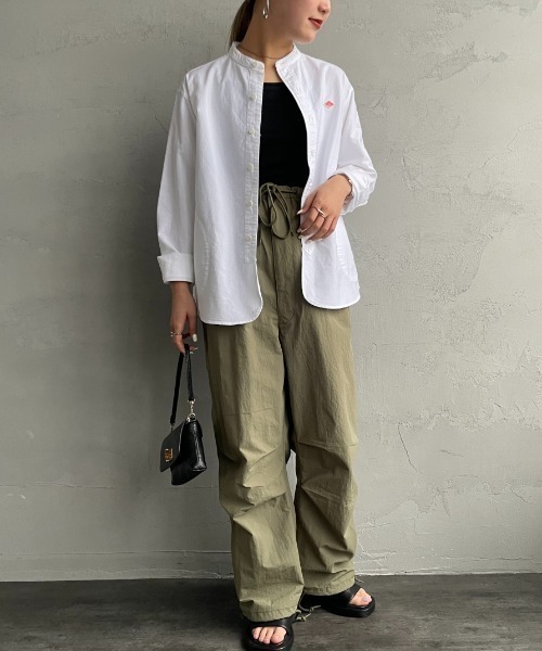 DANTON（ダントン）の「[DANTON/ダントン] バンドカラー オックスフォードシャツ(無地)（シャツ/ブラウス・レディース・ライトベージュ/ホワイト/ブルー・36/34/38）」の18枚目の写真