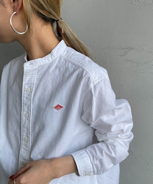 DANTON（ダントン）の「[DANTON/ダントン] バンドカラー オックスフォードシャツ(無地)（シャツ/ブラウス・レディース・ライトベージュ/ホワイト/ブルー・36/34/38）」の21枚目の写真