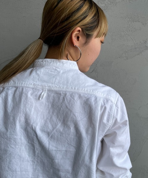 DANTON（ダントン）の「[DANTON/ダントン] バンドカラー オックスフォードシャツ(無地)（シャツ/ブラウス・レディース・ライトベージュ/ホワイト/ブルー・36/34/38）」の22枚目の写真