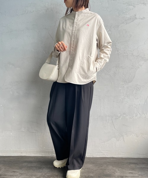 DANTON（ダントン）の「[DANTON/ダントン] バンドカラー オックスフォードシャツ(無地)（シャツ/ブラウス・レディース・ライトベージュ/ホワイト/ブルー・36/34/38）」の6枚目の写真