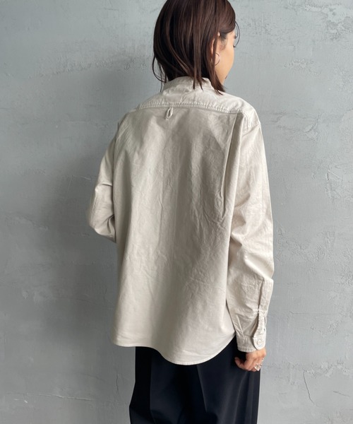 WEB先行予約】[DANTON/ダントン] バンドカラー オックスフォードシャツ