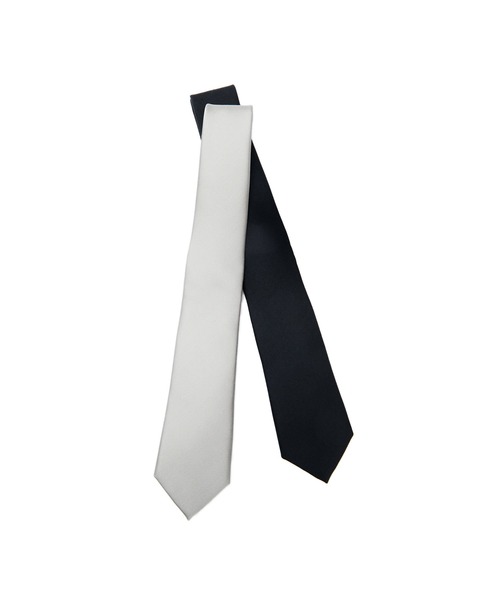 SOPHNET.(ソフネット)の「SILK NECKTIE(ネクタイ・メンズ・シルバー/ブラック・FREE)」の4枚目の写真