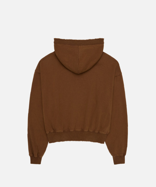 CONY(コール アウト ニューイヤー)の「WASHED RUFFLE HOODIE ZIP-UP / BROWN(パーカー・レディース・その他・OS)」の6枚目の写真
