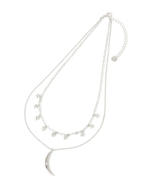 niko and...（ニコアンド）の「三日月2連ネックレス（ネックレス・レディース・イエロー/グレー・0）」の3枚目の写真