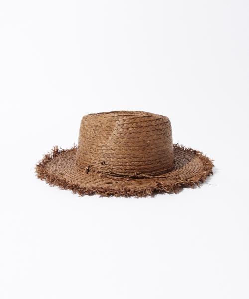 Ray BEAMS（レイビームス）の「Ray BEAMS / ラフィアフリンジ HAT（ハット・レディース・ナチュラル/ブラウン・ONE SIZE）」の8枚目の写真