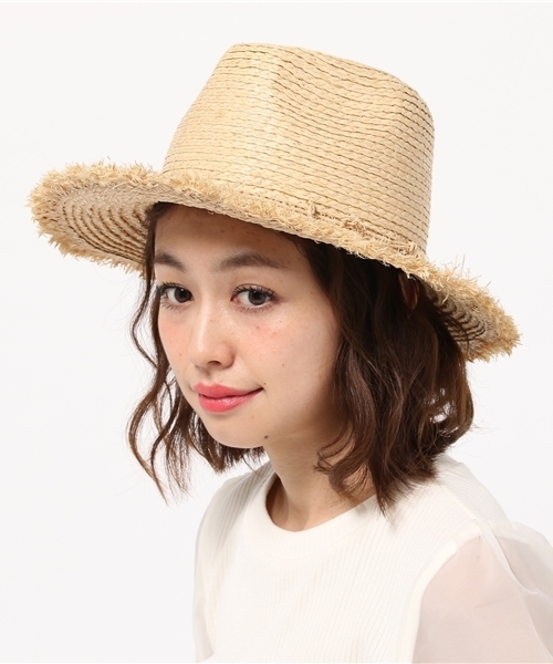 Ray BEAMS（レイビームス）の「Ray BEAMS / ラフィアフリンジ HAT（ハット・レディース・ナチュラル/ブラウン・ONE SIZE）」の10枚目の写真