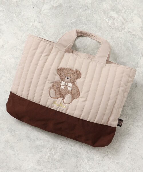 apres les cours（アプレレクール）の「tiny bear レッスントート（トートバッグ・キッズ・ベージュ・FREE）」の4枚目の写真