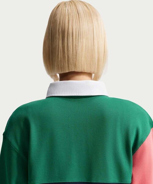 NIKE（ナイキ）の「ナイキ スポーツウェア ウィメンズ オーバーサイズド ロングスリーブ ポロ / Nike Sportswear Women's Oversized Long-Sleeve Polo IF0358-365 Malachite（ポロシャツ・レディース・グリーン系その他2・L/M/S/XS/XL）」の16枚目の写真