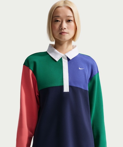 NIKE（ナイキ）の「ナイキ スポーツウェア ウィメンズ オーバーサイズド ロングスリーブ ポロ / Nike Sportswear Women's Oversized Long-Sleeve Polo IF0358-365 Malachite（ポロシャツ・レディース・グリーン系その他2・L/M/S/XS/XL）」の15枚目の写真