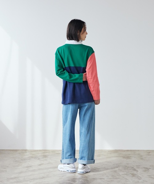 NIKE（ナイキ）の「ナイキ スポーツウェア ウィメンズ オーバーサイズド ロングスリーブ ポロ / Nike Sportswear Women's Oversized Long-Sleeve Polo IF0358-365 Malachite（ポロシャツ・レディース・グリーン系その他2・L/M/S/XS/XL）」の7枚目の写真