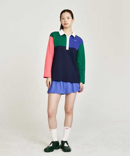 NIKE（ナイキ）の「ナイキ スポーツウェア ウィメンズ オーバーサイズド ロングスリーブ ポロ / Nike Sportswear Women's Oversized Long-Sleeve Polo IF0358-365 Malachite（ポロシャツ・レディース・グリーン系その他2・L/M/S/XS/XL）」の12枚目の写真
