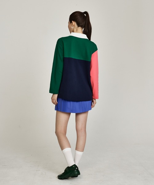 NIKE（ナイキ）の「ナイキ スポーツウェア ウィメンズ オーバーサイズド ロングスリーブ ポロ / Nike Sportswear Women's Oversized Long-Sleeve Polo IF0358-365 Malachite（ポロシャツ・レディース・グリーン系その他2・L/M/S/XS/XL）」の14枚目の写真