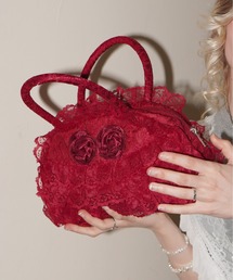 IMARI（イマリ）の「【 IMARI / イマリ 】 フリル レース ダブルローズ バッグ（ハンドバッグ）」