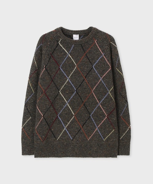 Paul Smith(ポールスミス)の「マルチアーガイル クルーネックニット / 163406 772Z(ニット/セーター・メンズ・ダークグレー・MEDIUM/X-LARGE/LARGE)」の1枚目の写真
