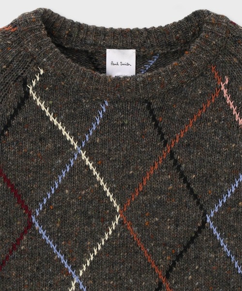 Paul Smith(ポールスミス)の「マルチアーガイル クルーネックニット / 163406 772Z(ニット/セーター・メンズ・ダークグレー・MEDIUM/X-LARGE/LARGE)」の2枚目の写真