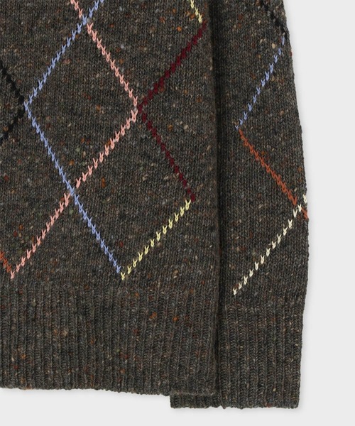 Paul Smith(ポールスミス)の「マルチアーガイル クルーネックニット / 163406 772Z(ニット/セーター・メンズ・ダークグレー・MEDIUM/X-LARGE/LARGE)」の3枚目の写真