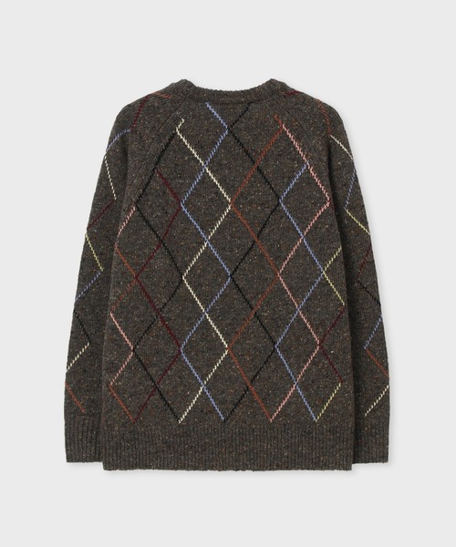 Paul Smith(ポールスミス)の「マルチアーガイル クルーネックニット / 163406 772Z(ニット/セーター・メンズ・ダークグレー・MEDIUM/X-LARGE/LARGE)」の4枚目の写真