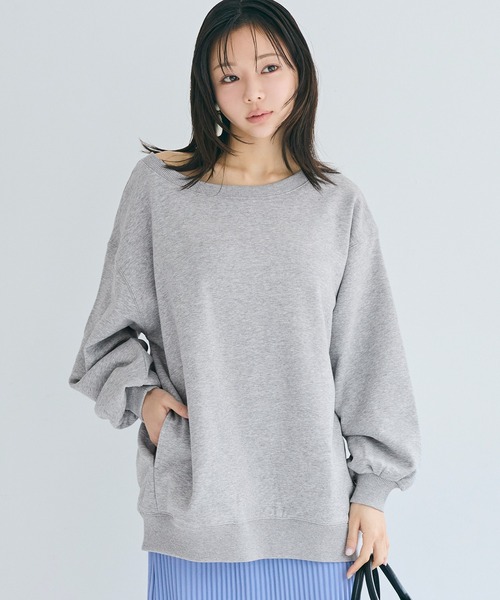 coca(coca)(コカ)の「ワンショルダービッグスウェット(スウェット・レディース・ホワイト/グレー・S/M/L)」の1枚目の写真