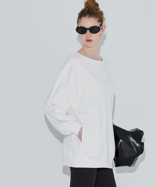 coca(coca)(コカ)の「ワンショルダービッグスウェット(スウェット・レディース・ホワイト/グレー・S/M/L)」の4枚目の写真