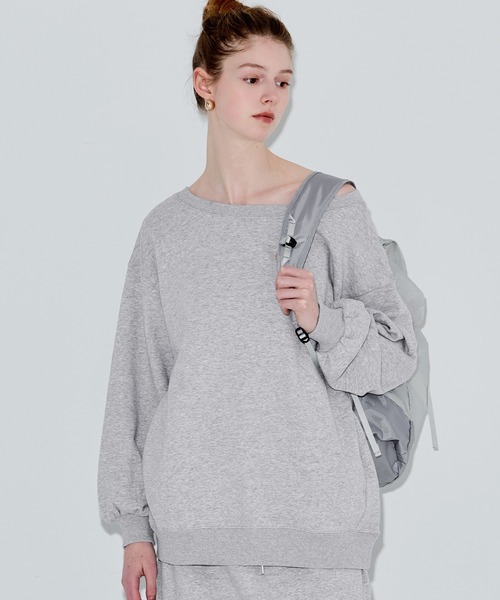 coca(coca)(コカ)の「ワンショルダービッグスウェット(スウェット・レディース・ホワイト/グレー・S/M/L)」の20枚目の写真