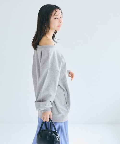 coca(coca)(コカ)の「ワンショルダービッグスウェット(スウェット・レディース・ホワイト/グレー・S/M/L)」の15枚目の写真