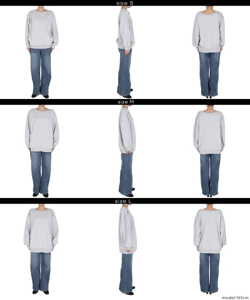coca(coca)(コカ)の「ワンショルダービッグスウェット(スウェット・レディース・ホワイト/グレー・S/M/L)」の10枚目の写真
