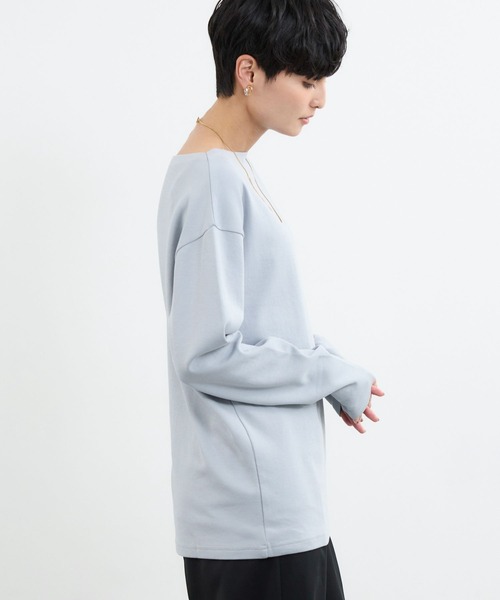 BARNYARDSTORM（バンヤードストーム）の「BARNYARDSTORM / ボートネックロンＴ / マシンウォッシャブル（Tシャツ/カットソー・レディース・ライトグレー/ホワイト/ブラウン・M/S）」の21枚目の写真