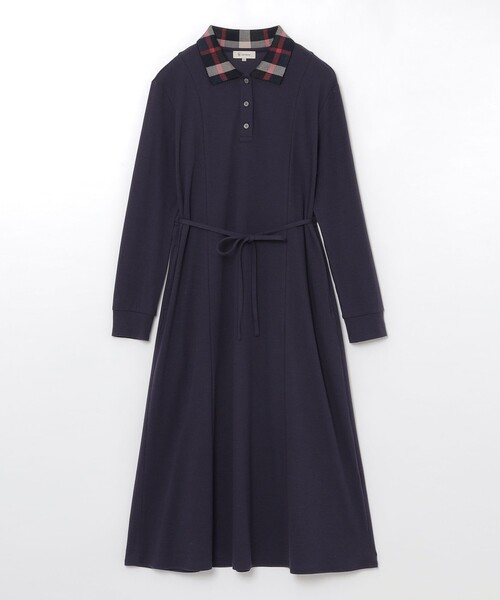 CB CRESTBRIDGE（シービークレストブリッジ）の「【Meシリーズ】ポロワンピース（ワンピース・レディース・ブラック/ダークネイビー・M/S）」の14枚目の写真