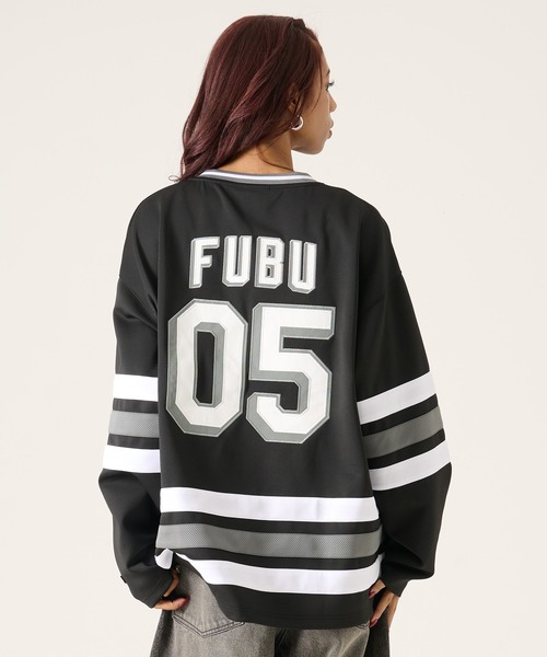 FUBU( フブ)の「FUBU フブ ブランド Hockey Jersey Shirt / ホッケーシャツ ナンバリング ゲームシャツ(Tシャツ/カットソー・メンズ・ダークブルー/ホワイト/ブラック・M/L/XL/XXL)」の10枚目の写真