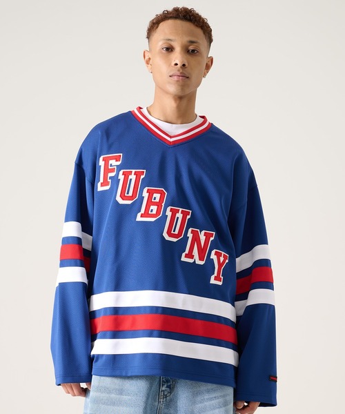 FUBU( フブ)の「FUBU フブ ブランド Hockey Jersey Shirt / ホッケーシャツ ナンバリング ゲームシャツ(Tシャツ/カットソー・メンズ・ダークブルー/ホワイト/ブラック・M/L/XL/XXL)」の14枚目の写真