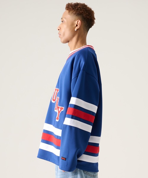 FUBU( フブ)の「FUBU フブ ブランド Hockey Jersey Shirt / ホッケーシャツ ナンバリング ゲームシャツ(Tシャツ/カットソー・メンズ・ダークブルー/ホワイト/ブラック・M/L/XL/XXL)」の16枚目の写真