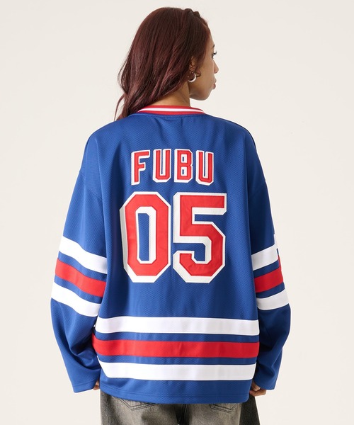 FUBU( フブ)の「FUBU フブ ブランド Hockey Jersey Shirt / ホッケーシャツ ナンバリング ゲームシャツ(Tシャツ/カットソー・メンズ・ダークブルー/ホワイト/ブラック・M/L/XL/XXL)」の19枚目の写真