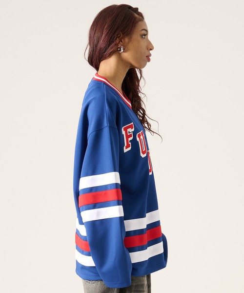 FUBU( フブ)の「FUBU フブ ブランド Hockey Jersey Shirt / ホッケーシャツ ナンバリング ゲームシャツ(Tシャツ/カットソー・メンズ・ダークブルー/ホワイト/ブラック・M/L/XL/XXL)」の21枚目の写真