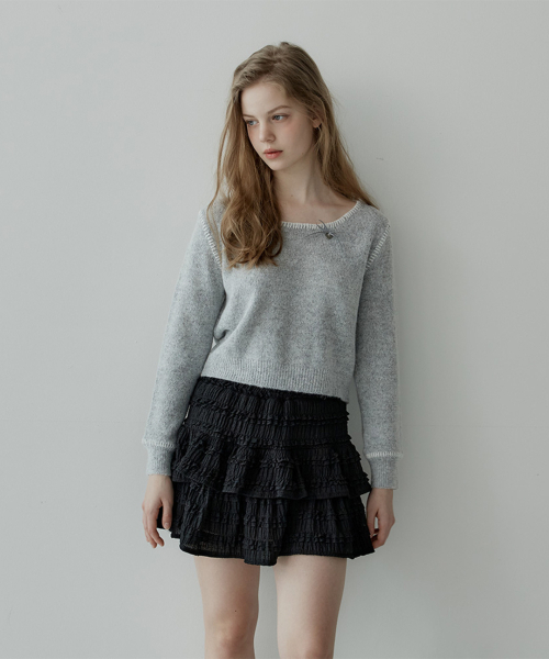 HYBERNAT(ハイバーナット)の「リボンステッチニットトップ(ニット/セーター・レディース・その他・SMALL/MEDIUM)」の1枚目の写真