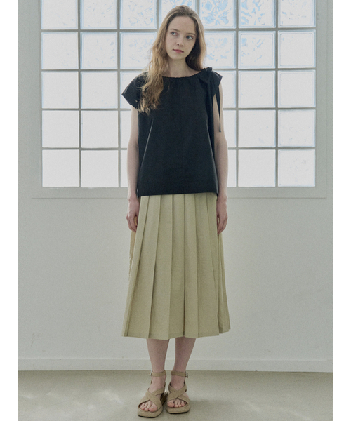 AVANT-G(アバン)の「Ribbon Unbalance Blouse - BLACK(シャツ/ブラウス・レディース・その他・FREE)」の6枚目の写真