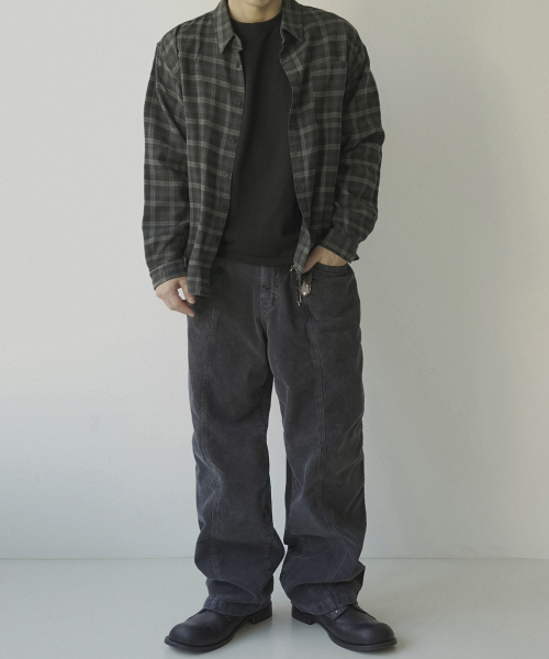 SIIIIDO（シド）の「LUCA VGD SOFT GREEN CHECK SHIRT #1（シャツ/ブラウス・メンズ・その他・1/2/3/4）」の3枚目の写真