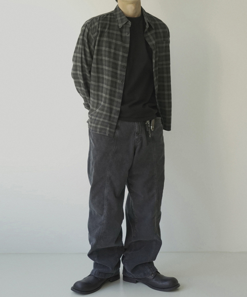 SIIIIDO（シド）の「LUCA VGD SOFT GREEN CHECK SHIRT #1（シャツ/ブラウス・メンズ・その他・1/2/3/4）」の4枚目の写真