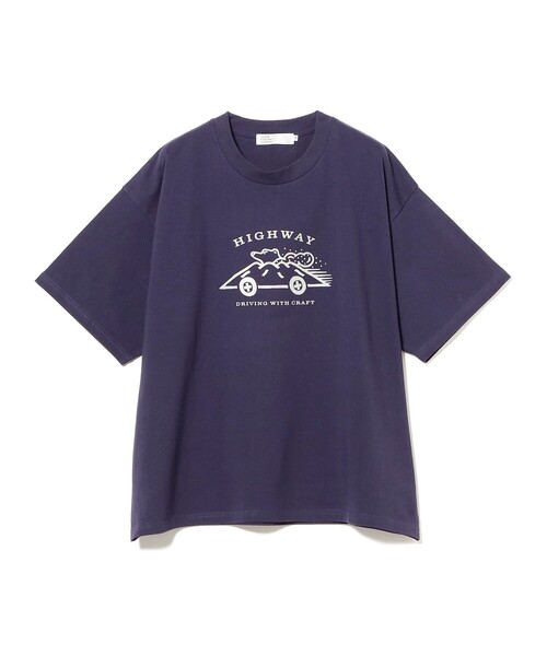 TOKYO CULTUART by BEAMS(トウキョウカルチャートバイビームス)の「HIGHWAY / taiwan T-Shirt(Tシャツ/カットソー・レディース・ネイビー/ホワイト・LARGE/MEDIUM/SMALL/X-LARGE)」の1枚目の写真