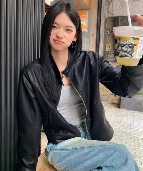 ViViDAY(ビビデー)の「フェイクレザージャケット(ライダースジャケット・レディース・ブラック・M)」の14枚目の写真