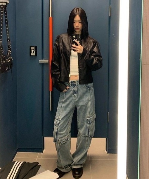 ViViDAY(ビビデー)の「フェイクレザージャケット(ライダースジャケット・レディース・ブラック・M)」の16枚目の写真