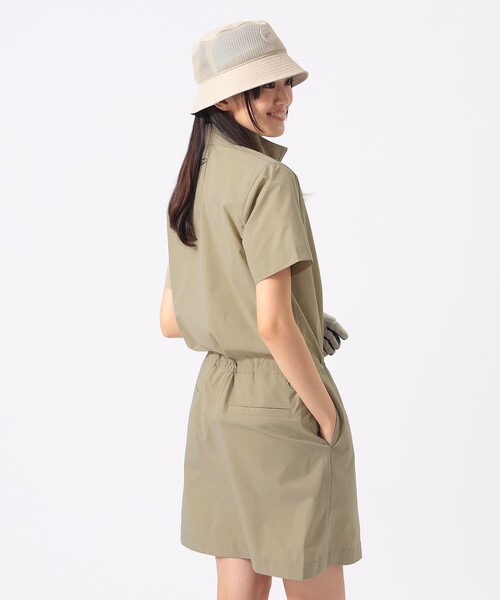 BEAMS GOLF（ビームスゴルフ）の「ORANGE LABEL / ストレッチ ハーフジップ 撥水ワンピース（ワンピース・レディース・ベージュ/ネイビー・MEDIUM/LARGE/SMALL）」の5枚目の写真