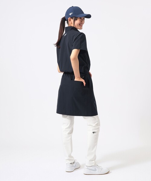 BEAMS GOLF（ビームスゴルフ）の「ORANGE LABEL / ストレッチ ハーフジップ 撥水ワンピース（ワンピース・レディース・ベージュ/ネイビー・MEDIUM/LARGE/SMALL）」の6枚目の写真