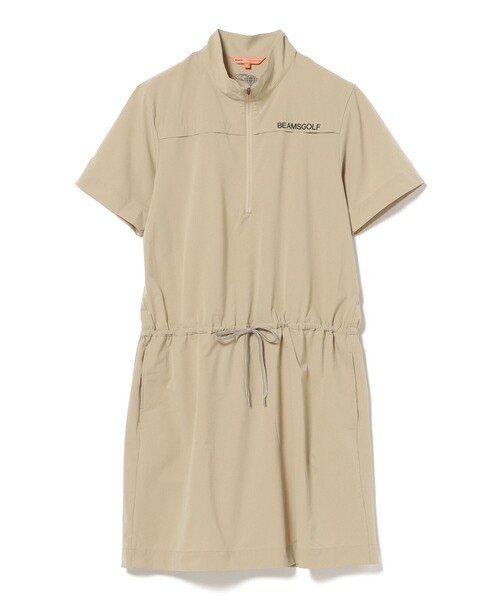 BEAMS GOLF（ビームスゴルフ）の「ORANGE LABEL / ストレッチ ハーフジップ 撥水ワンピース（ワンピース・レディース・ベージュ/ネイビー・MEDIUM/LARGE/SMALL）」の10枚目の写真