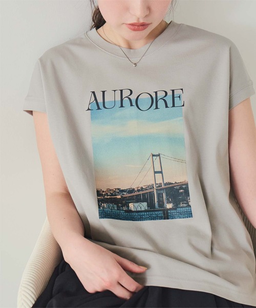 titivate(ティティベイト)の「汗染み防止フォトプリントフレンチスリーブトップス(Tシャツ/カットソー・レディース・ホワイト系その他/ホワイト/グレイッシュベージュ/チャコール/グレー・FREE)」の21枚目の写真