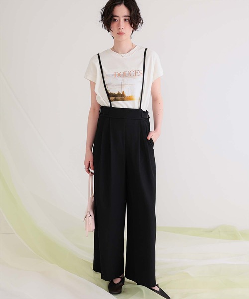 titivate(ティティベイト)の「汗染み防止フォトプリントフレンチスリーブトップス(Tシャツ/カットソー・レディース・ホワイト系その他/ホワイト/グレイッシュベージュ/チャコール/グレー・FREE)」の16枚目の写真