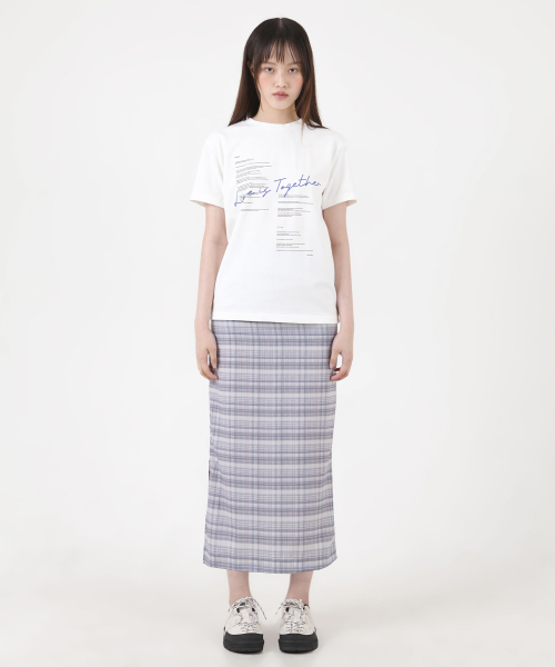 KATHARSIS（カタルシス）の「ラブイズトゥゲザー レタリングTシャツ ホワイト ONE SIZE（Tシャツ/カットソー・レディース・その他・ONE SIZE）」の4枚目の写真
