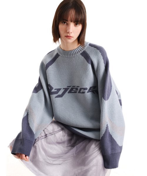 PIECEMAKER(ピースメーカー)の「PIECE RACING KNIT SWEATER (GREY)(ニット/セーター・レディース・その他・FREE)」の2枚目の写真