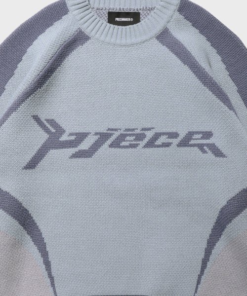 PIECEMAKER(ピースメーカー)の「PIECE RACING KNIT SWEATER (GREY)(ニット/セーター・レディース・その他・FREE)」の5枚目の写真