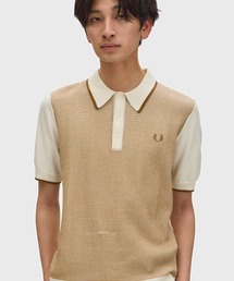 FRED PERRY(�t���b�h�y���[)��Tonic Waffle Knitted Shirt�^�g�j�b�N���b�t���j�b�g�|���V���c(�|���V���c)