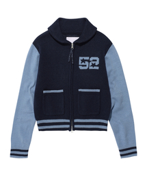CROP COWICHAN CARDIGAN NAVY
